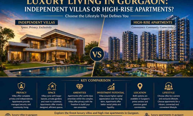 Luxury Living in Gurgaon Independent Villas or High-Rise Apartments